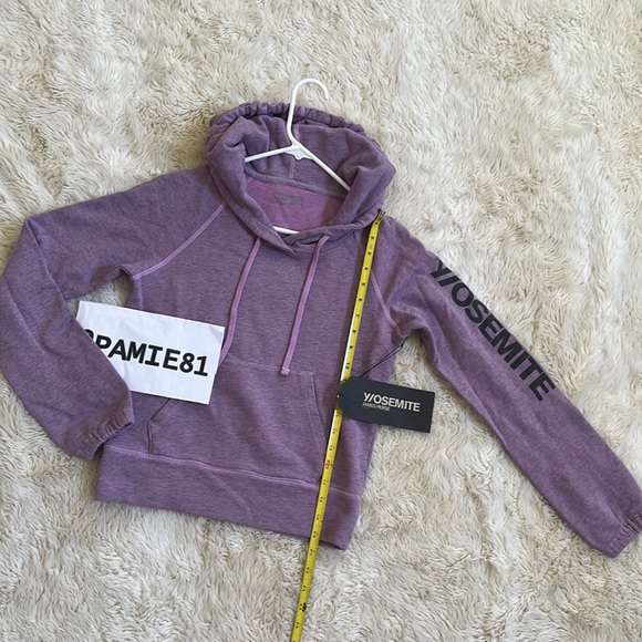 JAMES PERSE YIOSEMITE Women’s Light Purple Cropped Hoodie Sweater Size 1-S NWT - Picture 4 of 14